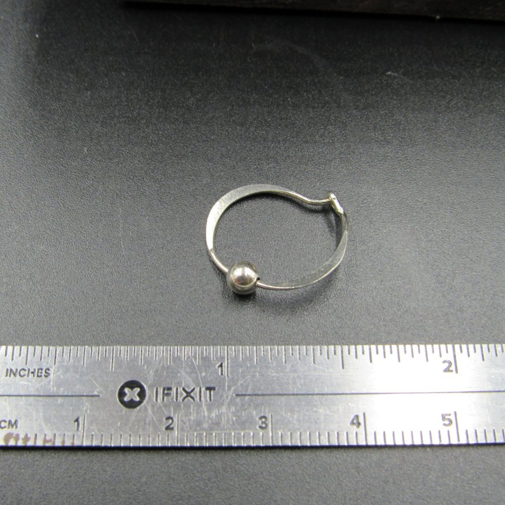 Sterling Silver Small Orb Circle Dangle Earrings - image 4